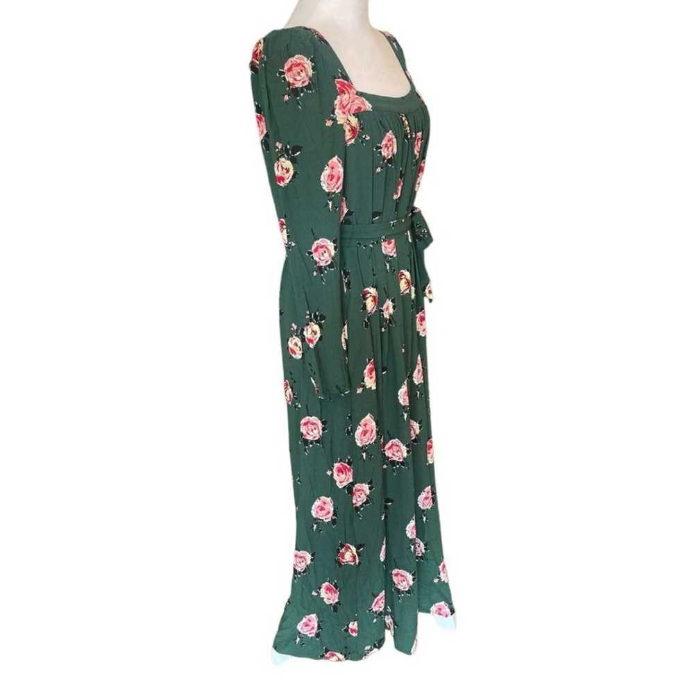 Boden Maxi Dress Green Floral Square Neck Womens … - image 9