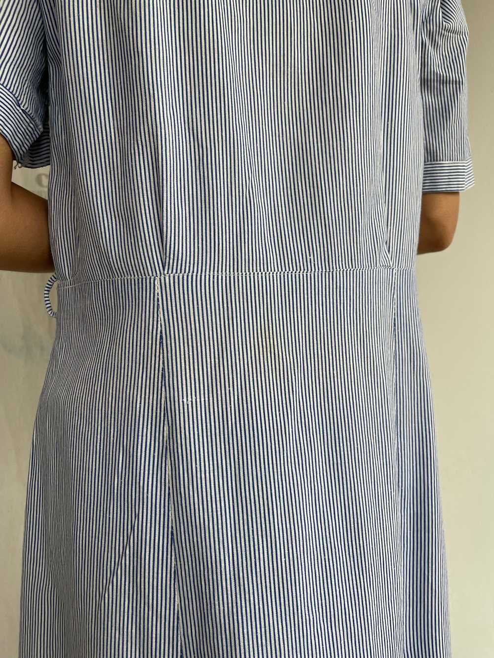 1940s Cotton Pinstripe Dress - image 7