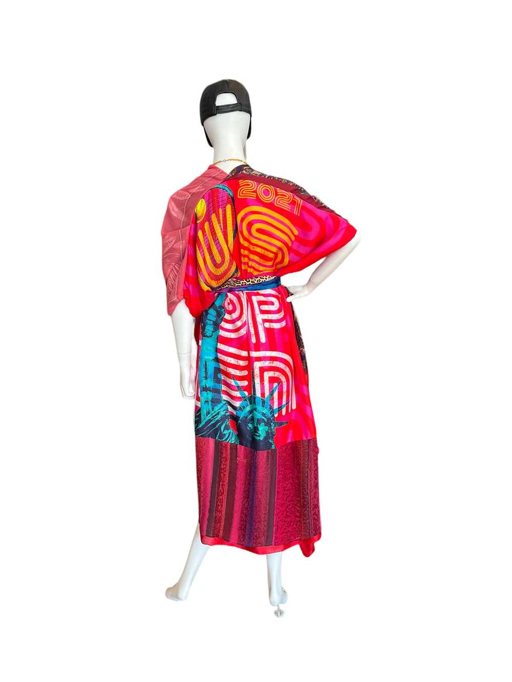 Vintage Silk Scarf Wrap Dress - S1 - image 2