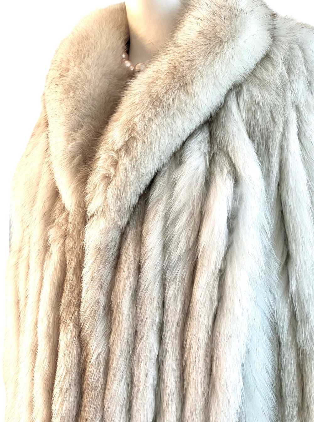 Shawl Collar Fox Fur Jacket - image 3