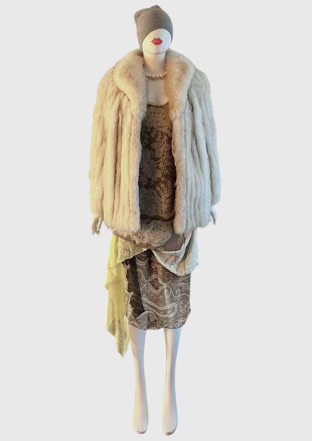 Shawl Collar Fox Fur Jacket - image 4