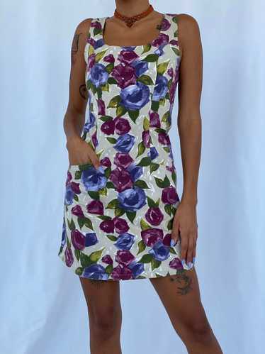 Vintage 90s Hennes Collection Floral Mini Dress - 