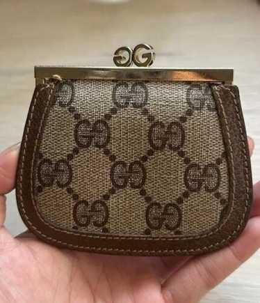 GUCCI ❤︎ Vintage ❤︎ coin case Gucci GG Canvas Leather Mini Coin Case / Mini pouch
