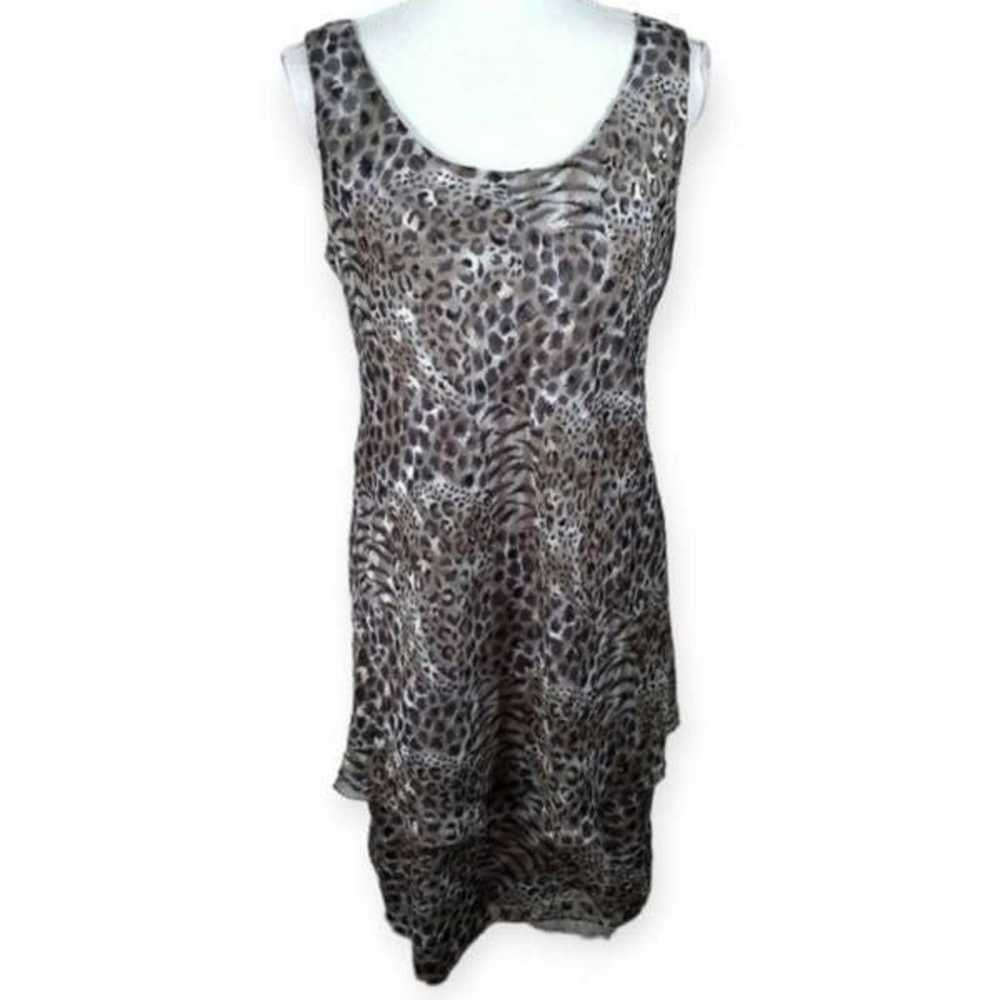 VINTAGE PATRA ANIMAL-PRINT BLACK, GRAY, & GOLD SZ… - image 1