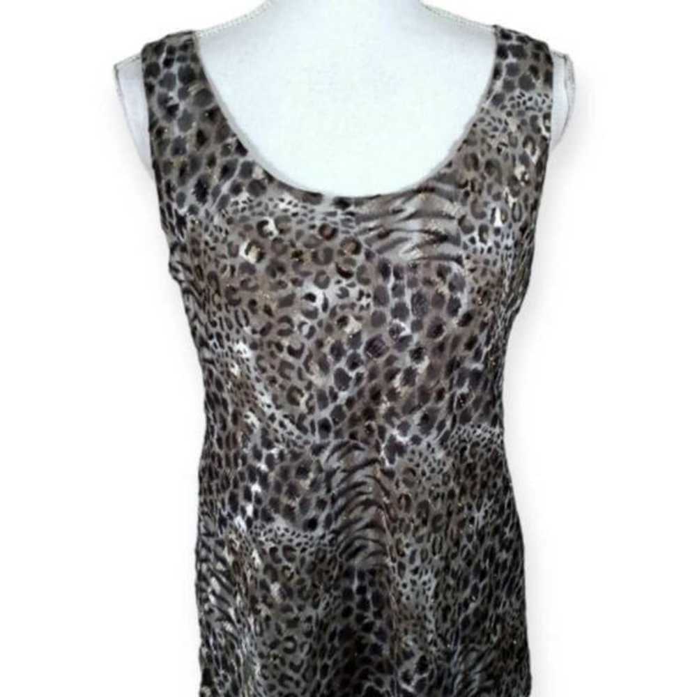 VINTAGE PATRA ANIMAL-PRINT BLACK, GRAY, & GOLD SZ… - image 2