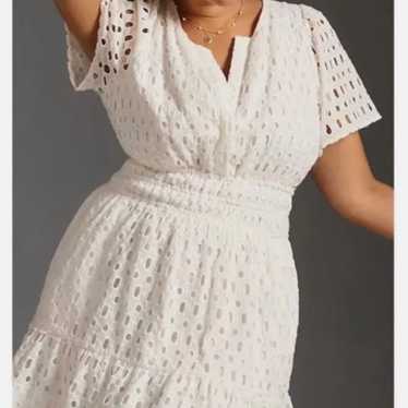 Anthropologie  Somerset Plus Mini Dress Eyelet Ed… - image 1