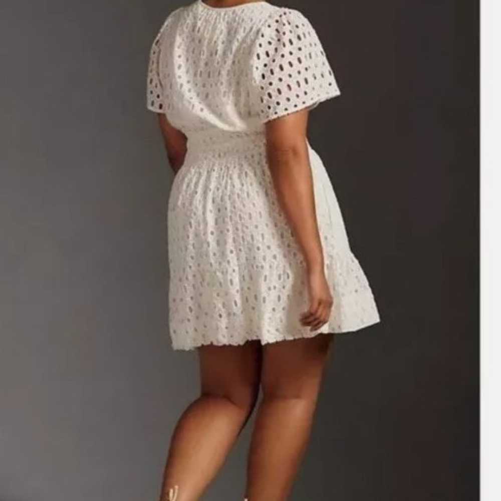 Anthropologie  Somerset Plus Mini Dress Eyelet Ed… - image 2