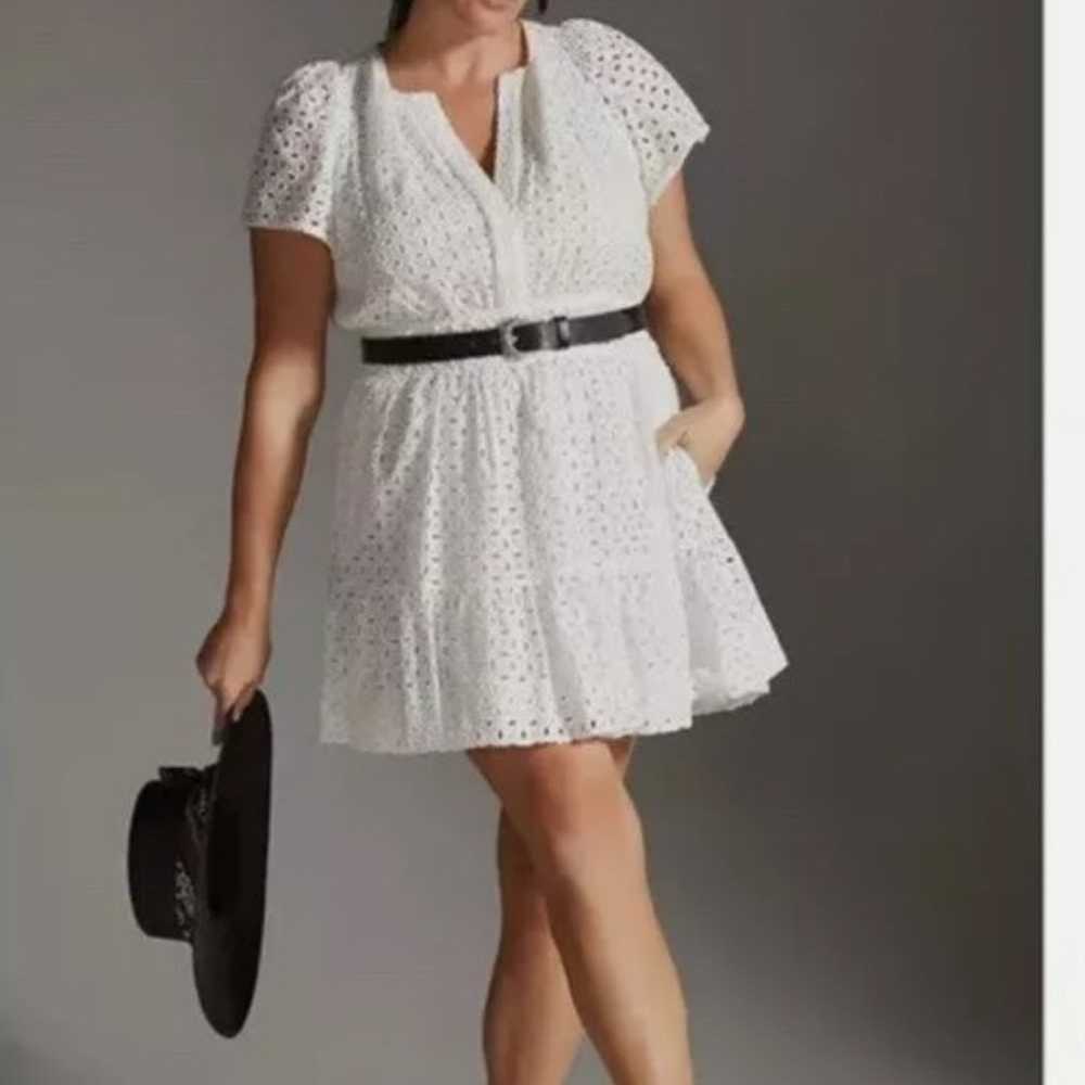 Anthropologie  Somerset Plus Mini Dress Eyelet Ed… - image 3