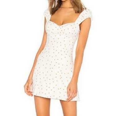 Revolve LPA linen white polka-dot like barbie dre… - image 1