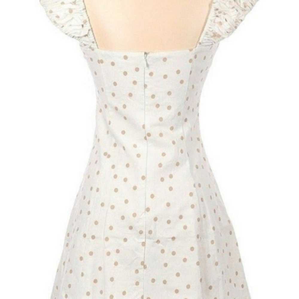 Revolve LPA linen white polka-dot like barbie dre… - image 4