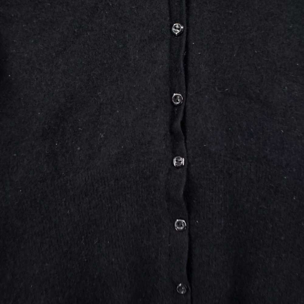 Vintage Luxurious Soft Black V Neck Long Sleeve C… - image 3