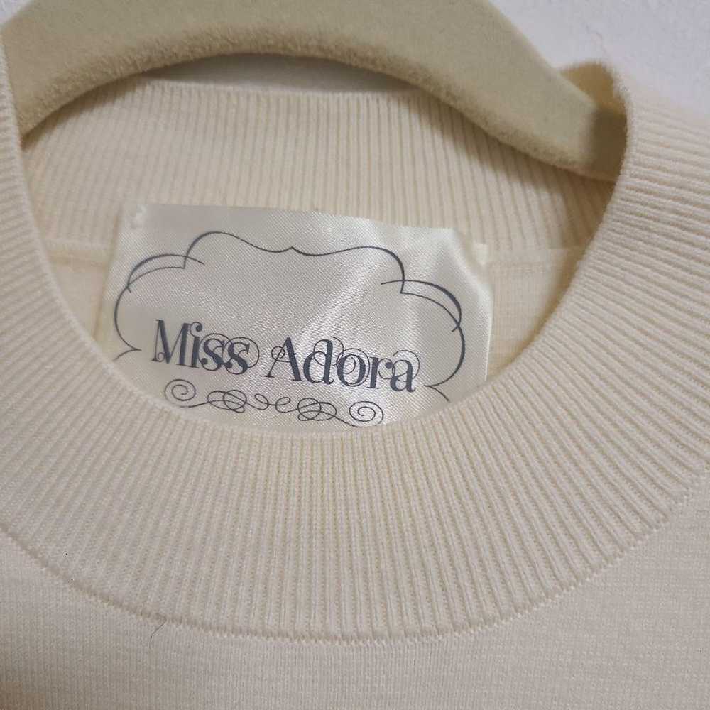 Miss Adora Cream Long Knit Dress Size 0 - image 3