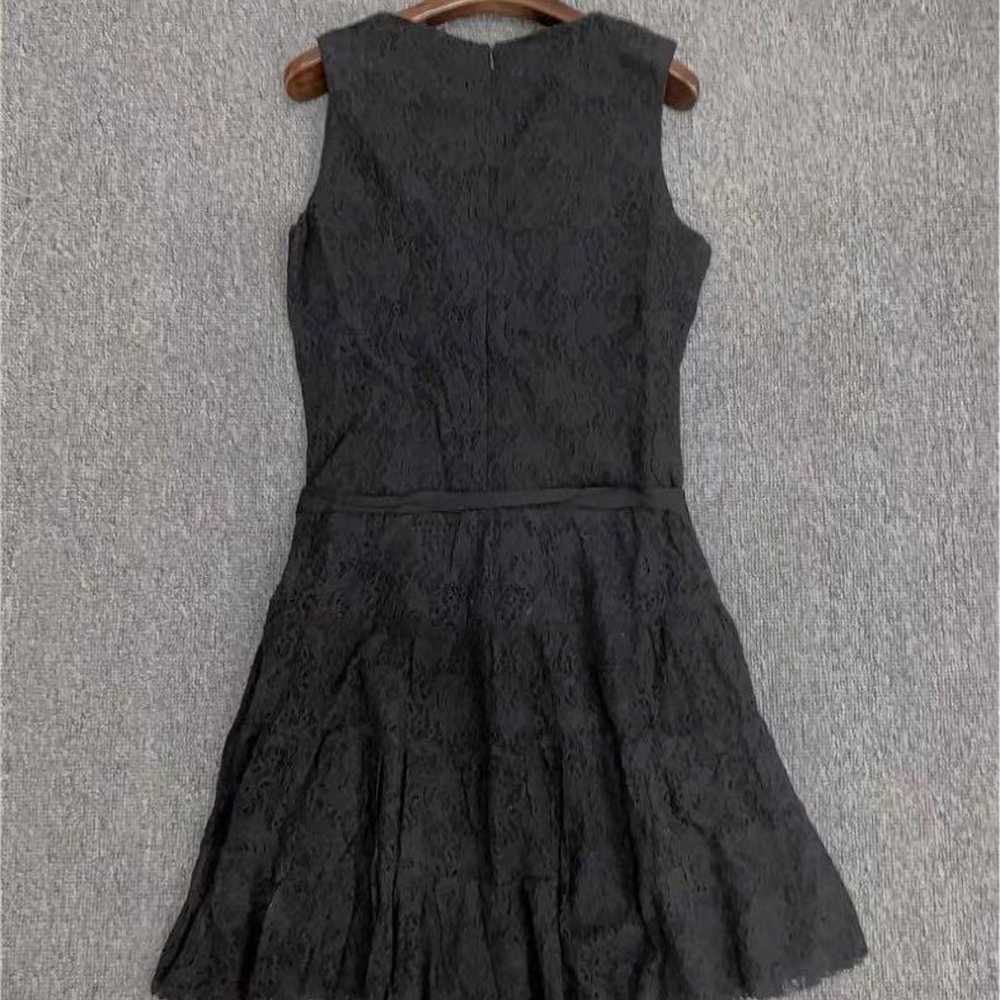 Black Lace Embroidered Sleeveless Dress - image 2