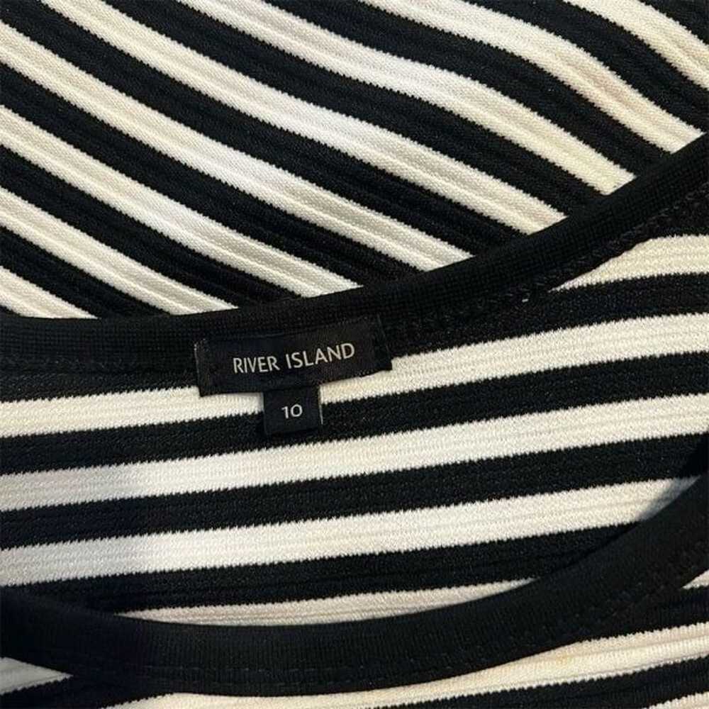 River Island Cold Shoulder Breton Stripe Dress Bl… - image 2