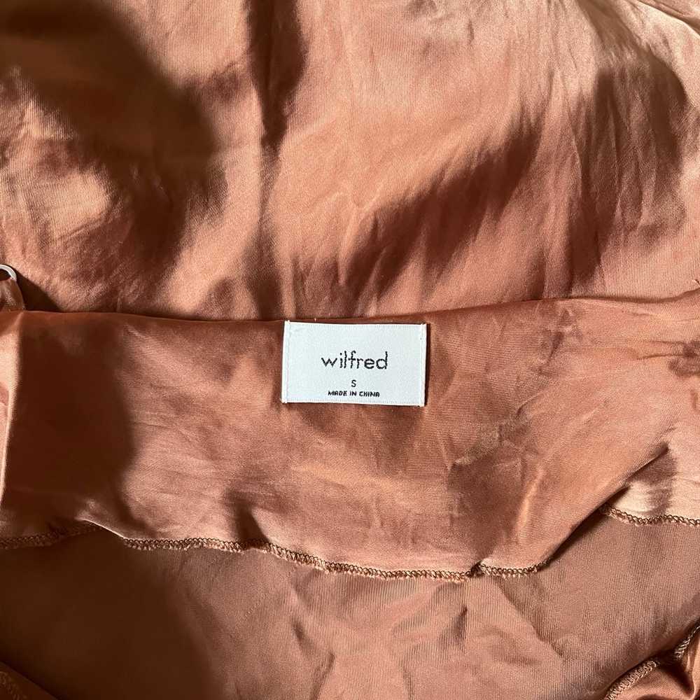 Aritzia Wilfred Burnt Sienna Slip Dress with Ruch… - image 4