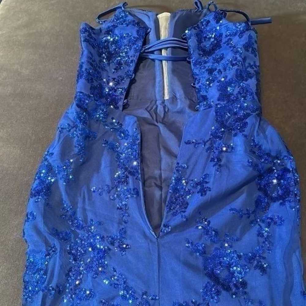 Women’s Blue Sparkly Mermaid Fit Prom Party Dress… - image 8