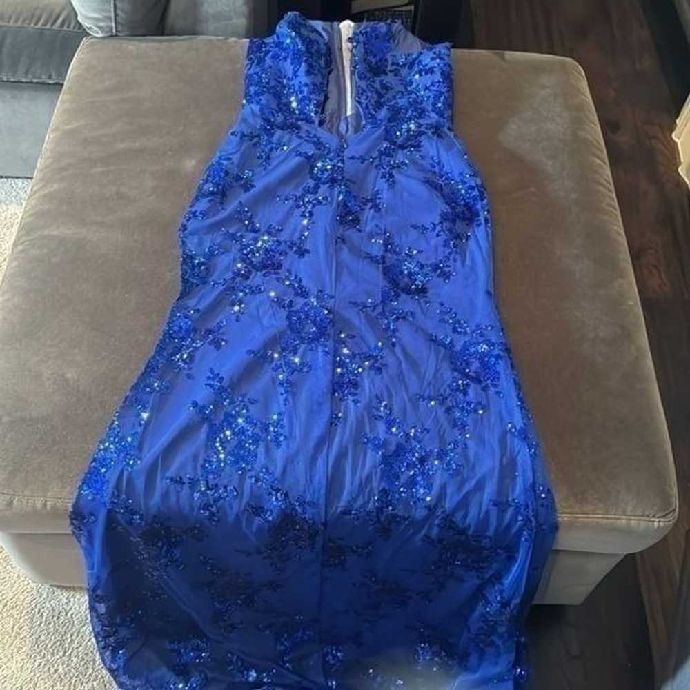 Women’s Blue Sparkly Mermaid Fit Prom Party Dress… - image 9