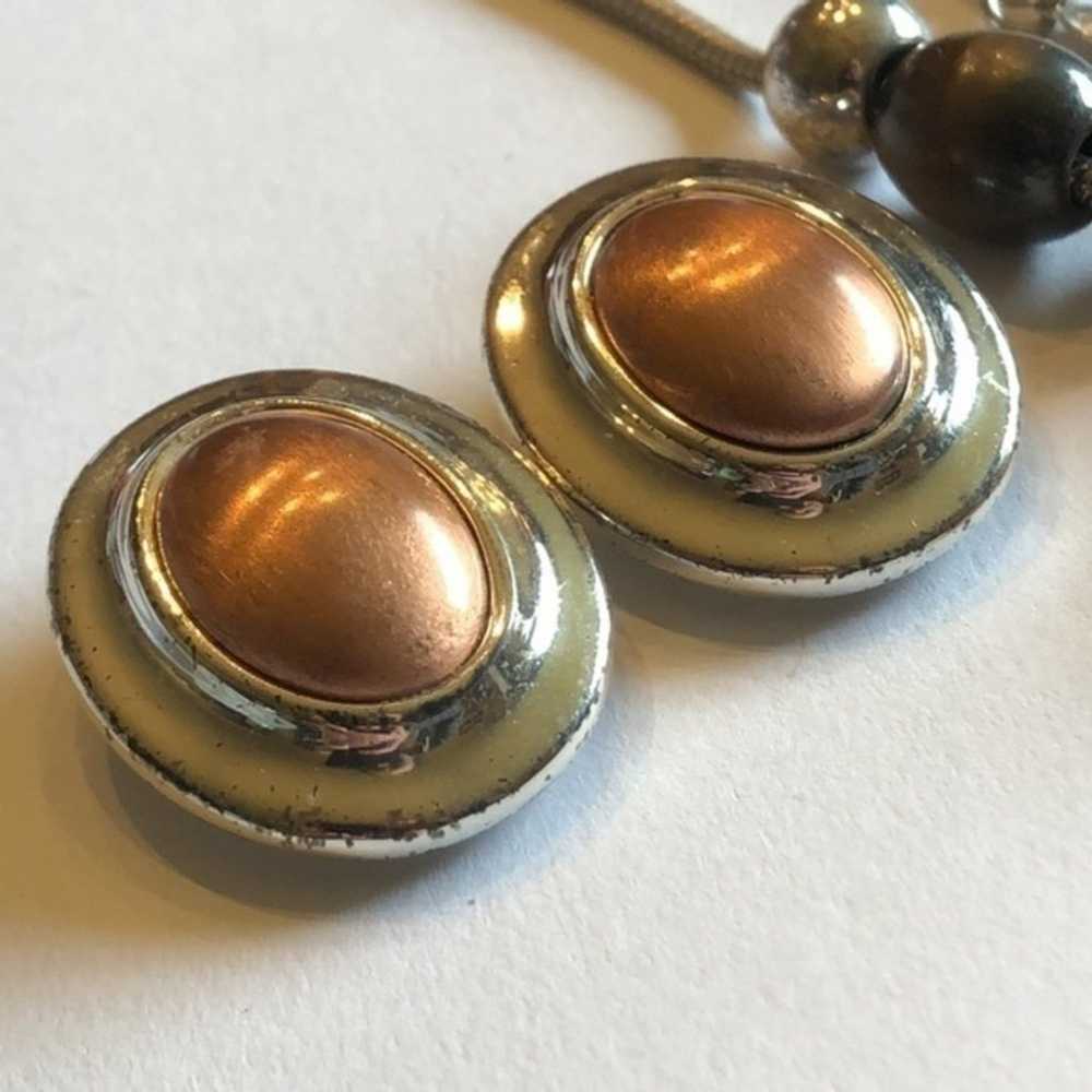 Vintage LCI Liz Claiborne Silver Tone & Copper Co… - image 8