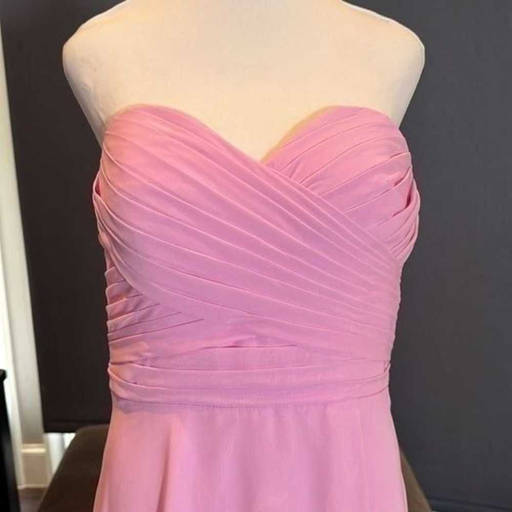 Women’s Sleeveless Pink Chiffon Bridesmaid Prom P… - image 2