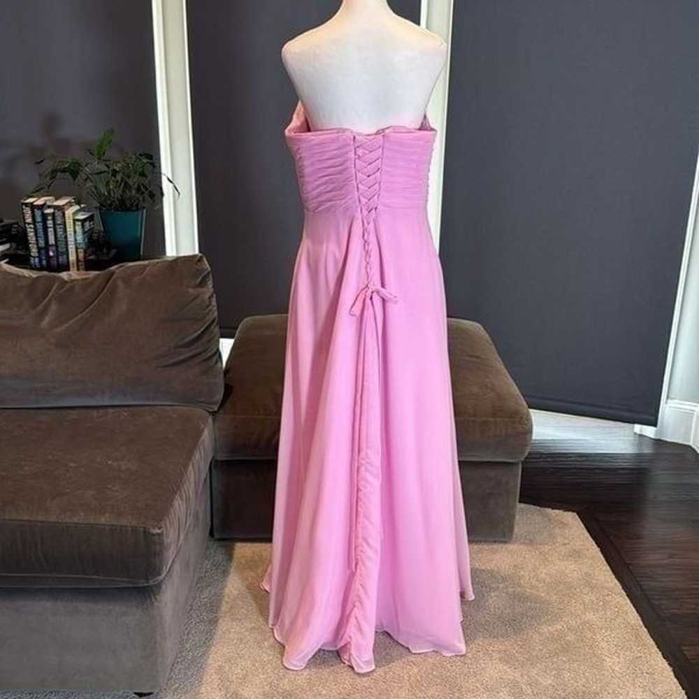 Women’s Sleeveless Pink Chiffon Bridesmaid Prom P… - image 4