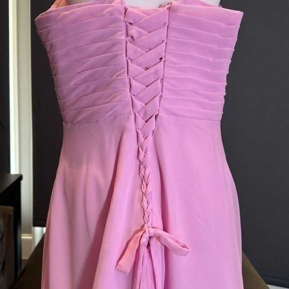 Women’s Sleeveless Pink Chiffon Bridesmaid Prom P… - image 5