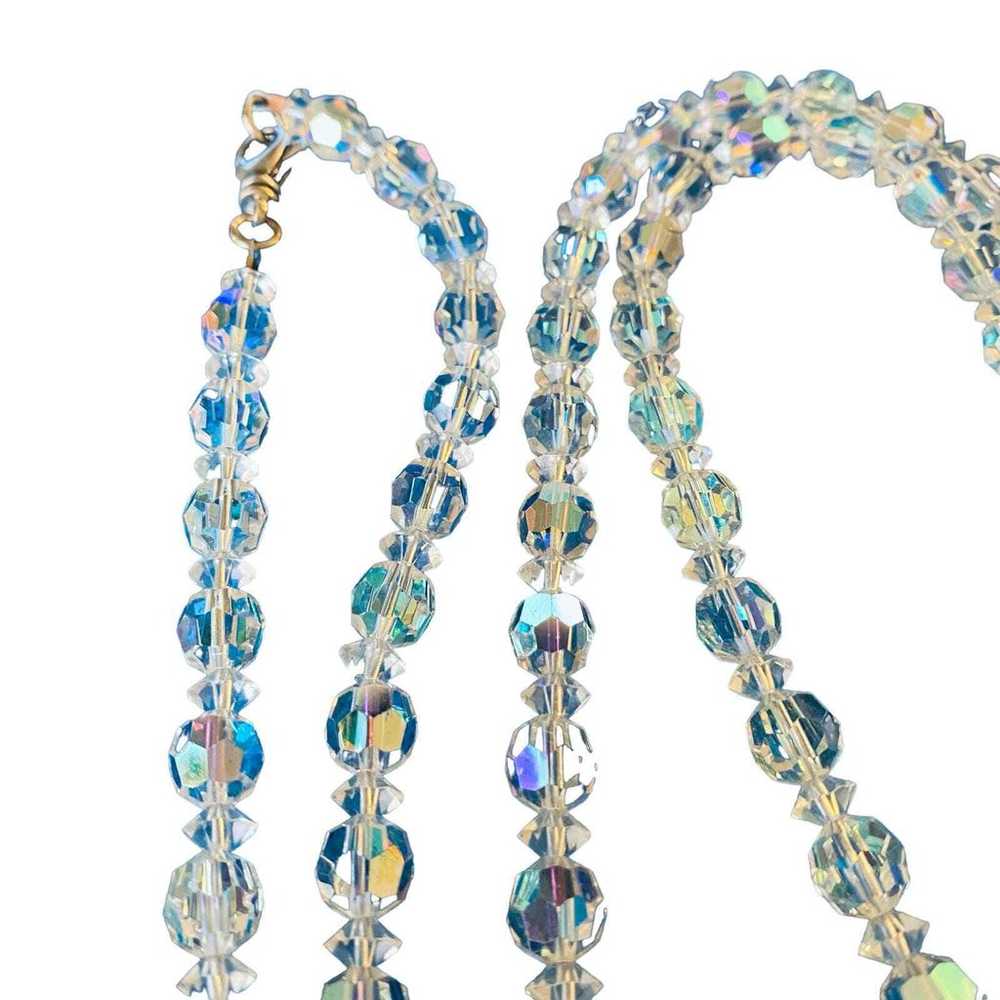 Vintage 54” CZECH Crystal Rope Length Necklace 92… - image 3