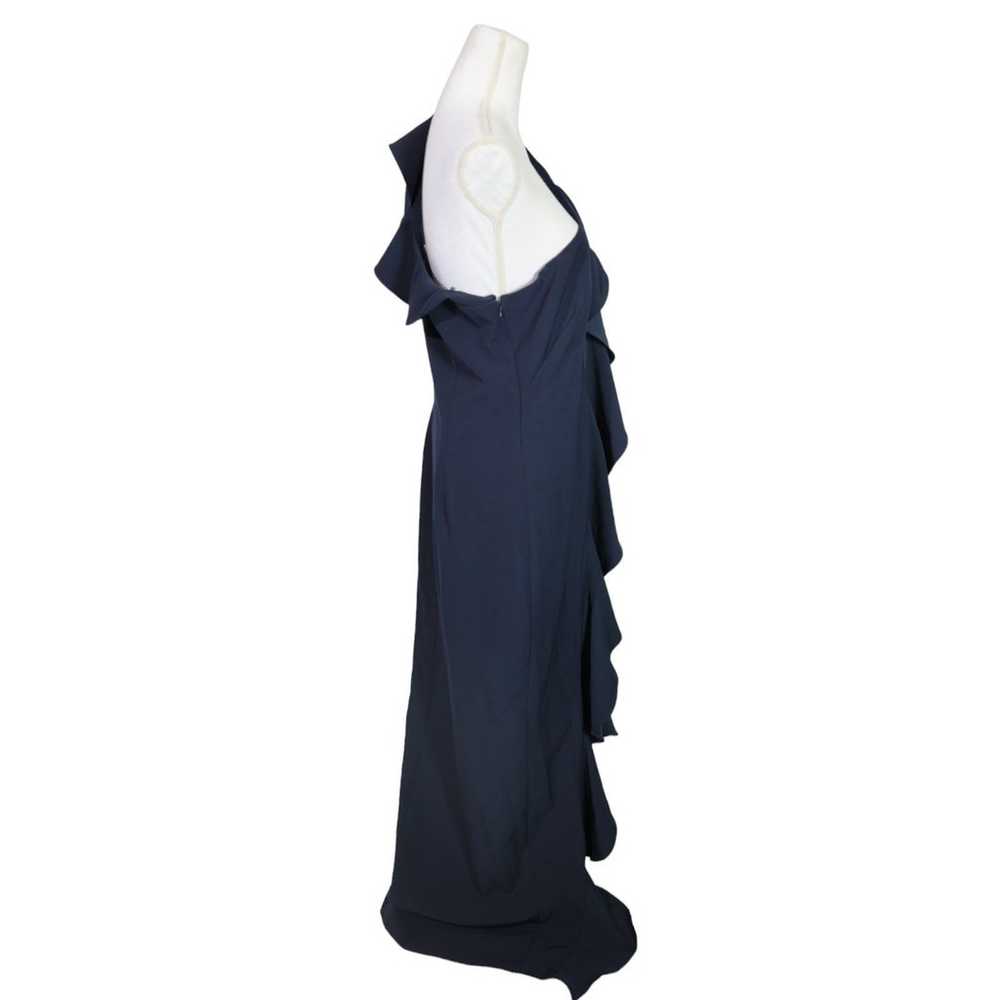 Eliza J navy blue one shoulder cascading ruffle e… - image 4