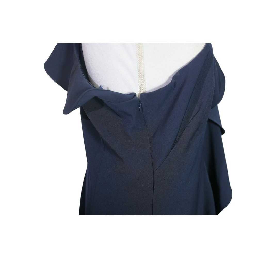 Eliza J navy blue one shoulder cascading ruffle e… - image 5