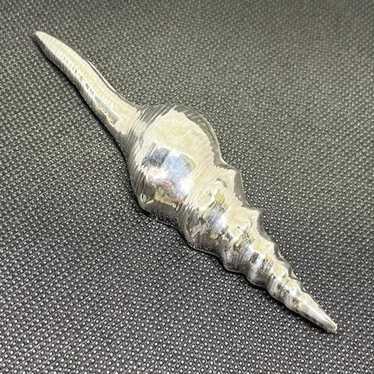 Vintage 925 Silver Turrid Spiral Shell Seashell 4… - image 1