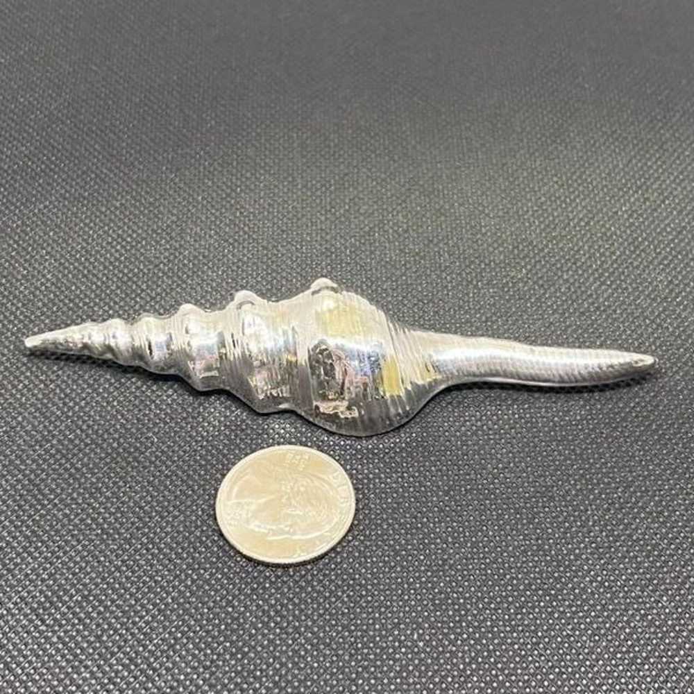 Vintage 925 Silver Turrid Spiral Shell Seashell 4… - image 4