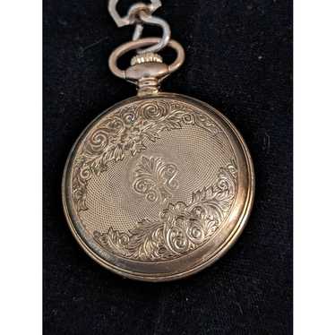 Beautiful Swiss MAJESTRON Pocket Watch With Box Gold Tone Day & 2024 Date Quartz