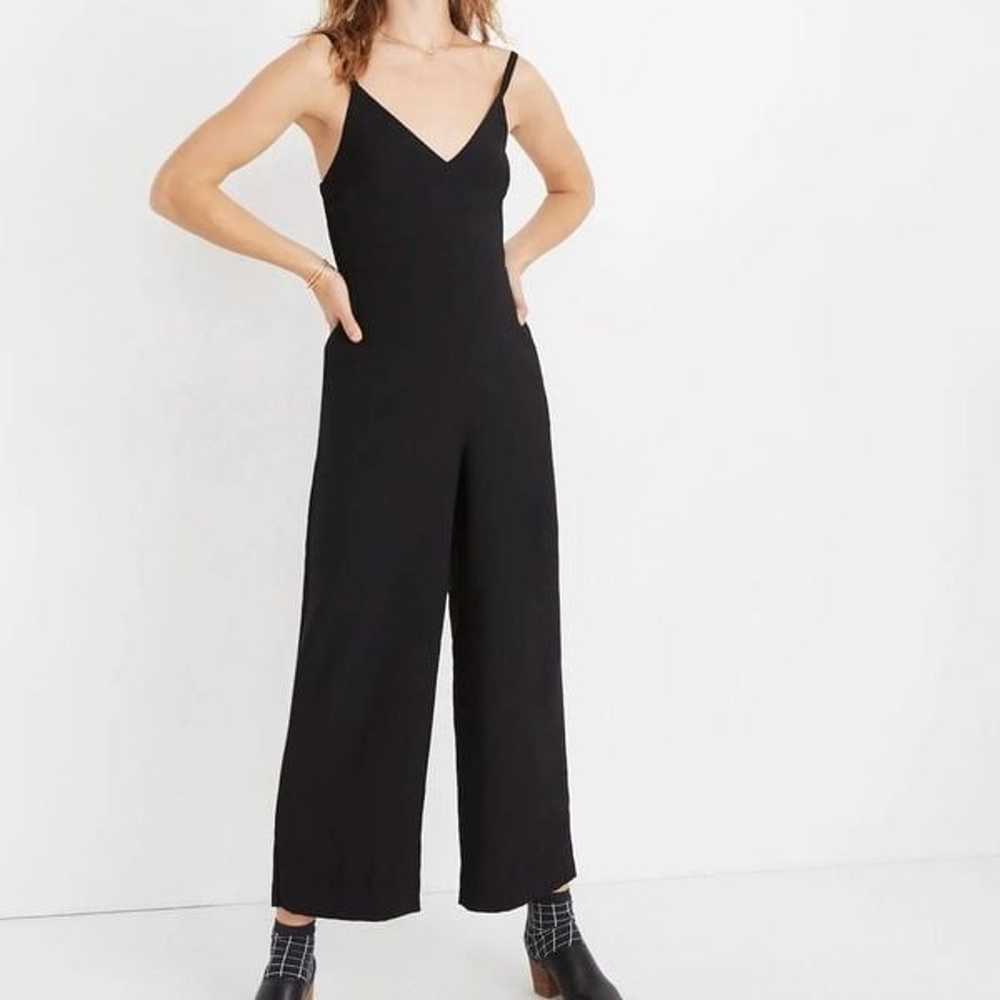 Madewell Black Thistle Cami Wide Leg Jumpsuit Wom… - image 1