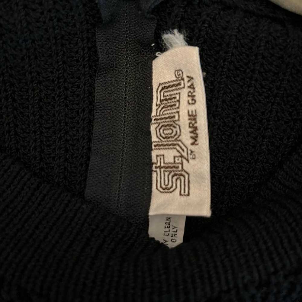 Vintage St. John Marie Gray Black Santana Knit Kn… - image 6