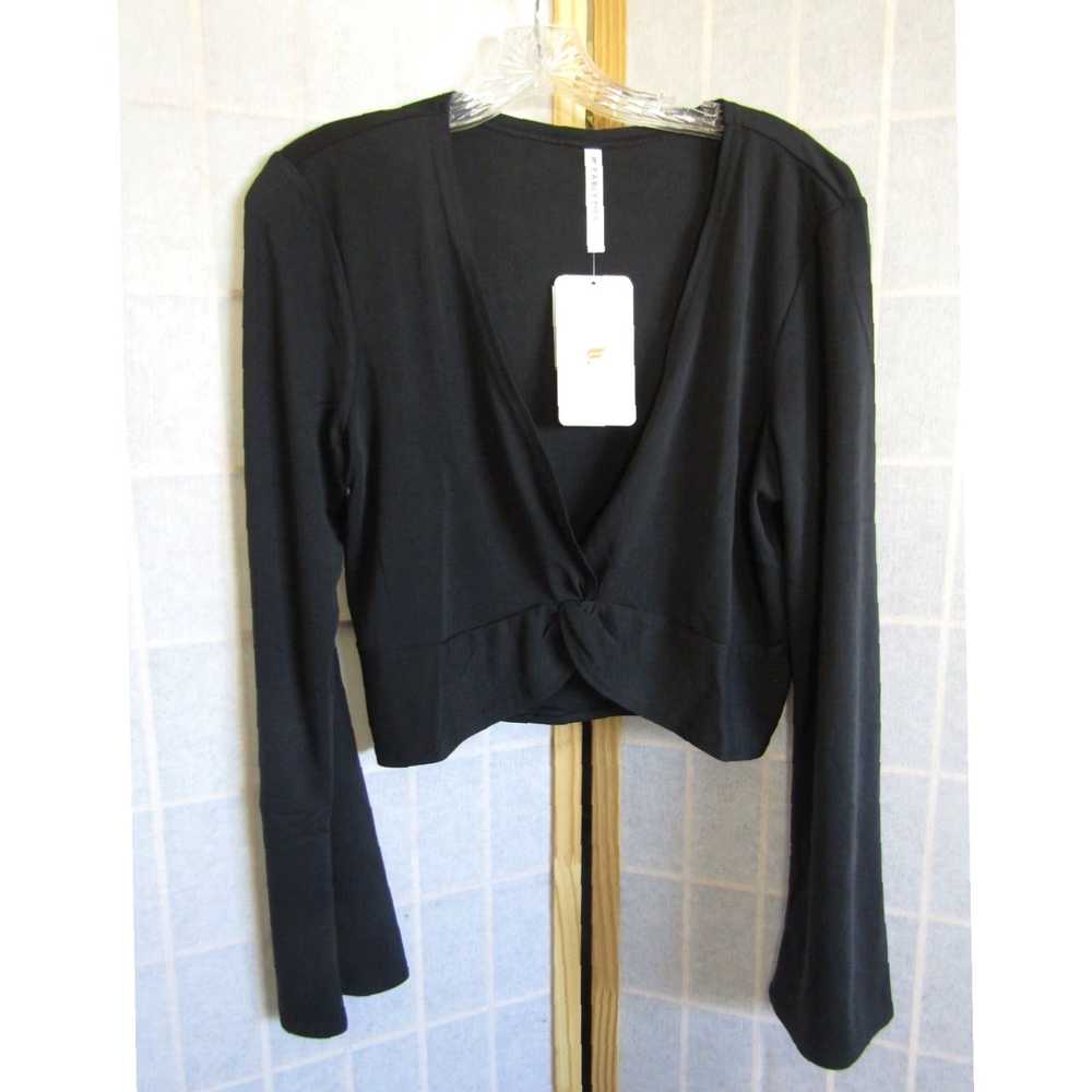 Fabletics Luxurious Black Cropped Long Sleeve Top… - image 1