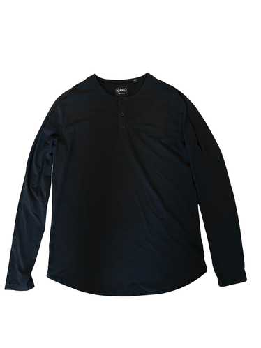 CUTS AO long sleeve Henley curve-hem