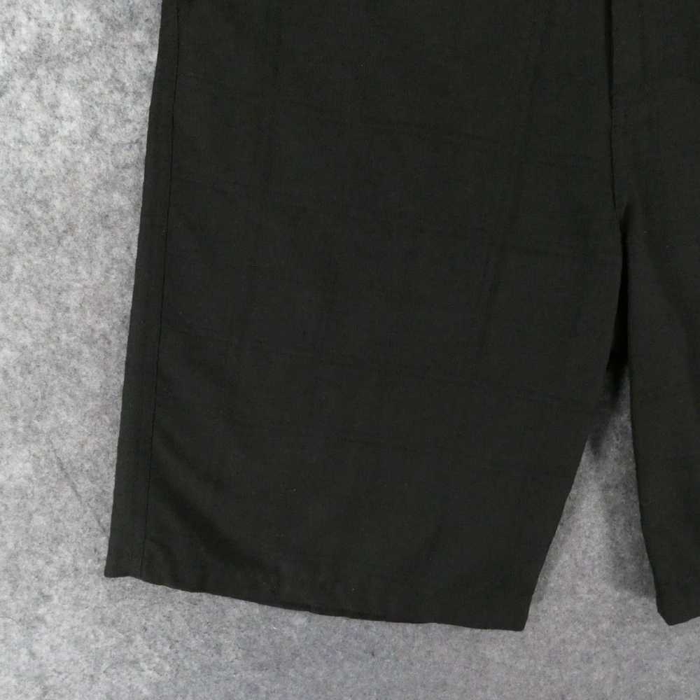 Vintage Mens Black Plaid Chino Flat Front Casual … - image 3