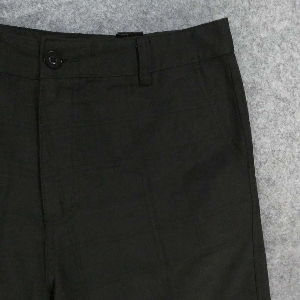 Vintage Mens Black Plaid Chino Flat Front Casual … - image 5