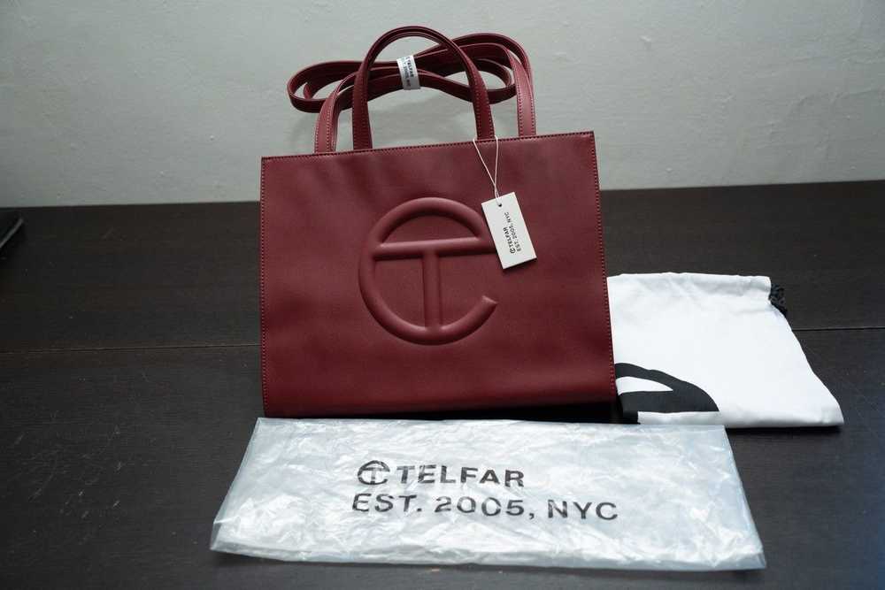 Telfar Telfar Medium Oxblood Shopping Bag - image 3