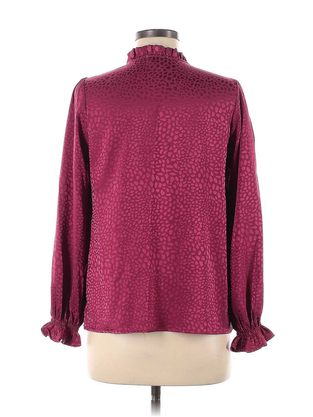 Status by Chenault Women Red Long Sleeve Blouse M - image 2