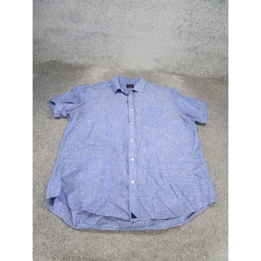 UNTUCKit Untuckit Shirt Mens 2Xl Blue Linen Butto… - image 1