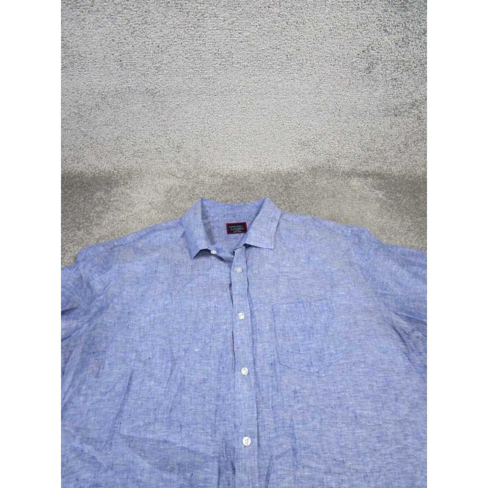 UNTUCKit Untuckit Shirt Mens 2Xl Blue Linen Butto… - image 2