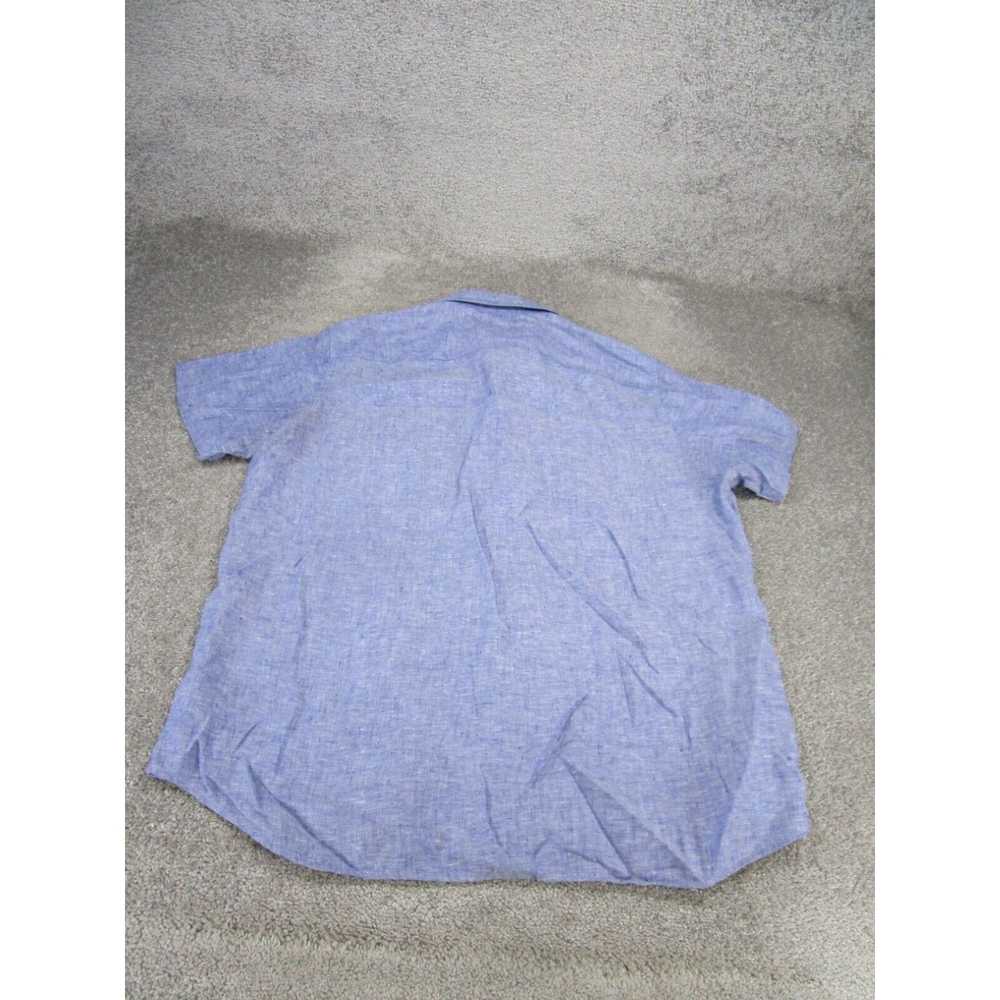 UNTUCKit Untuckit Shirt Mens 2Xl Blue Linen Butto… - image 3