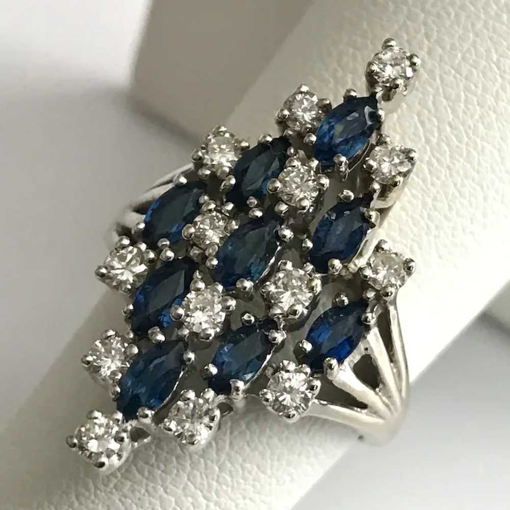 2CT Gorgeous! Natural Blue Sapphire and Diamond R… - image 10