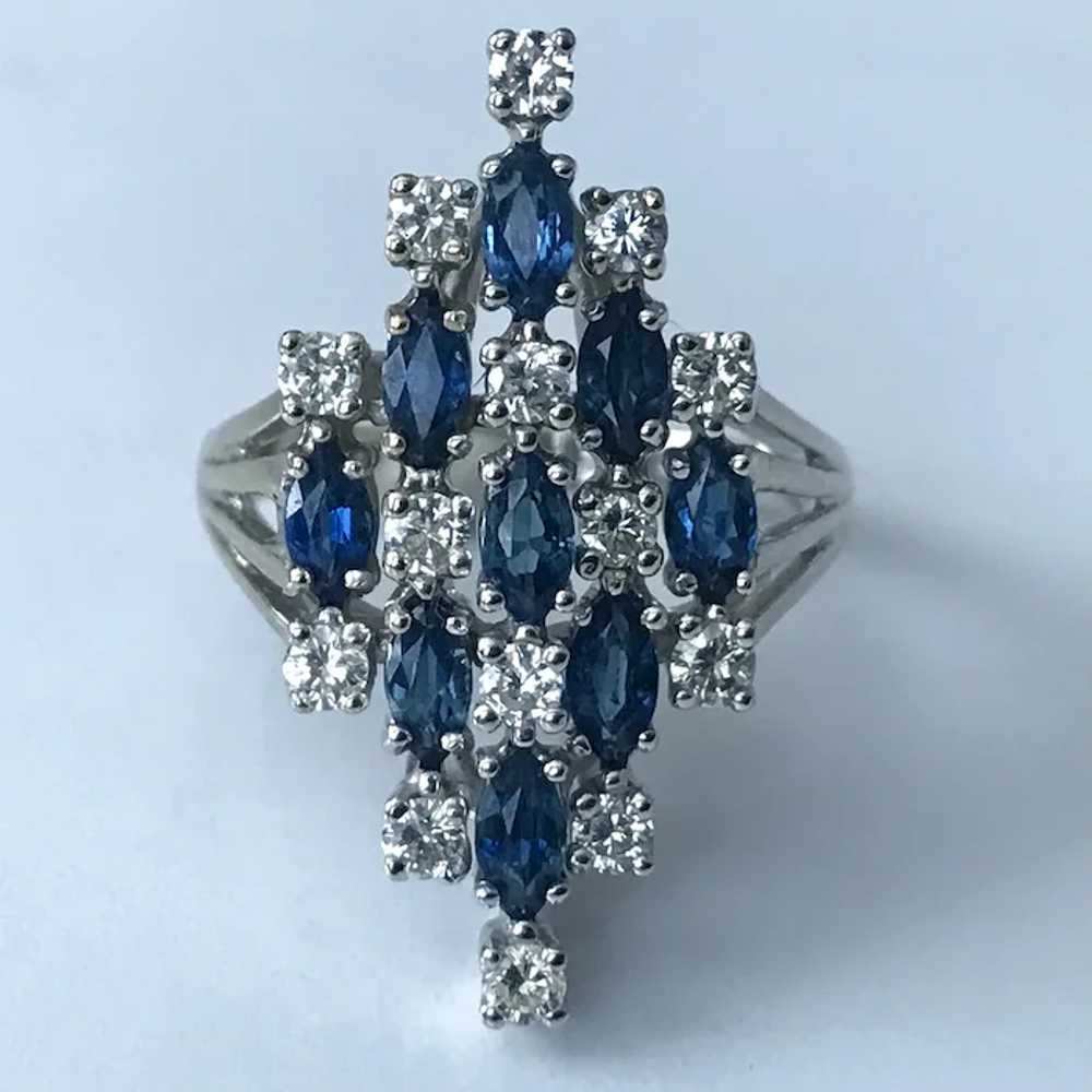 2CT Gorgeous! Natural Blue Sapphire and Diamond R… - image 5