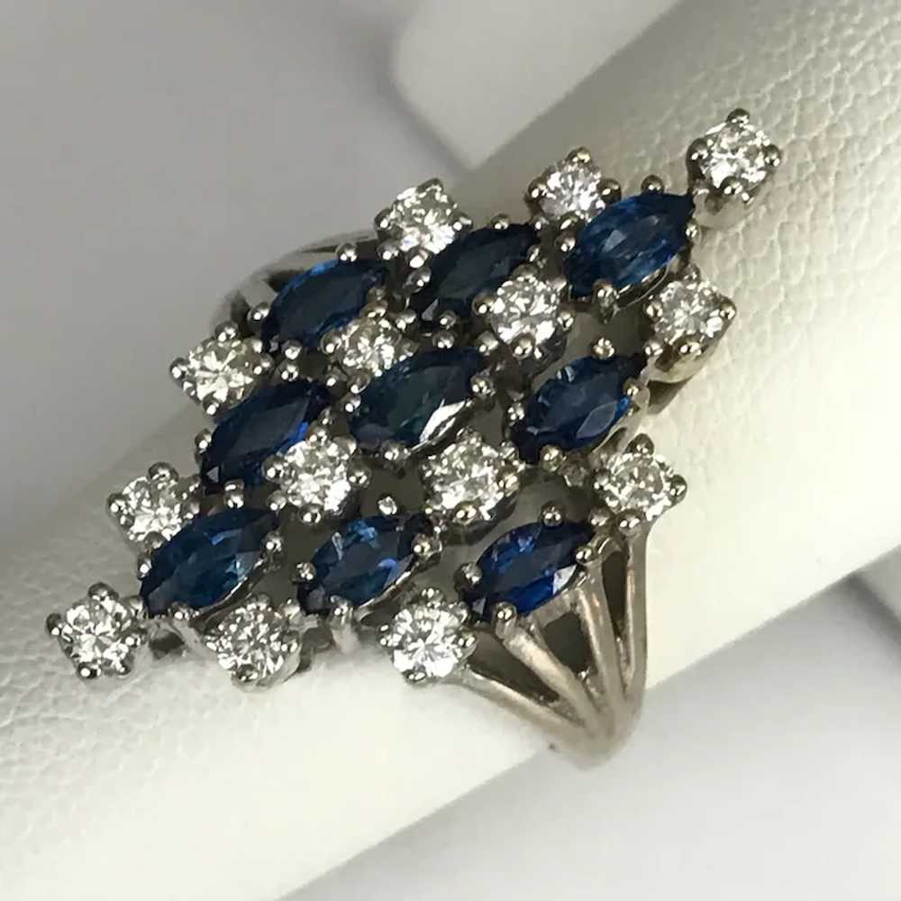 2CT Gorgeous! Natural Blue Sapphire and Diamond R… - image 7