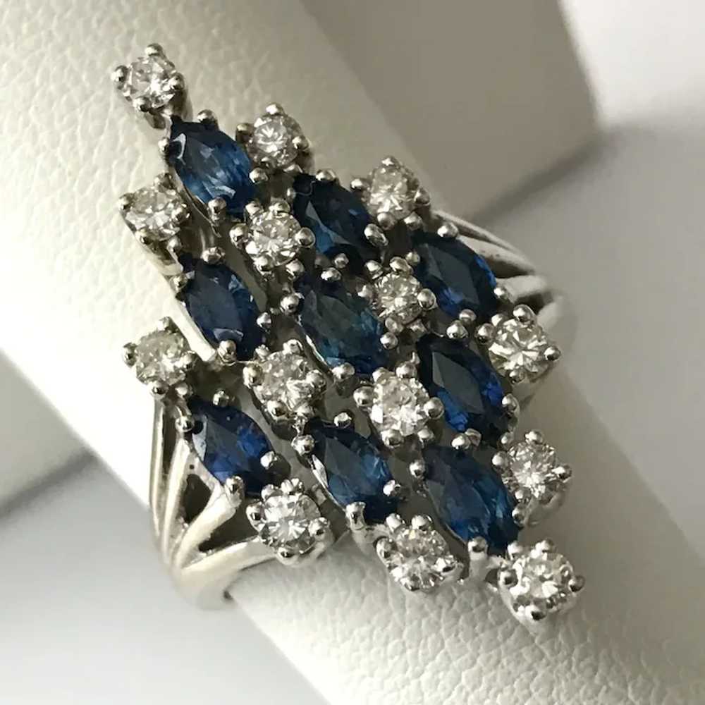 2CT Gorgeous! Natural Blue Sapphire and Diamond R… - image 8