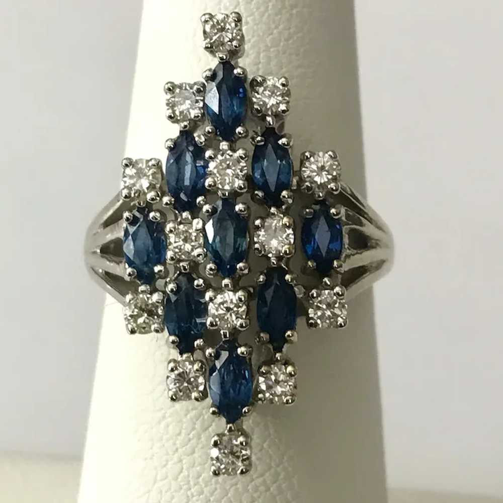 2CT Gorgeous! Natural Blue Sapphire and Diamond R… - image 9