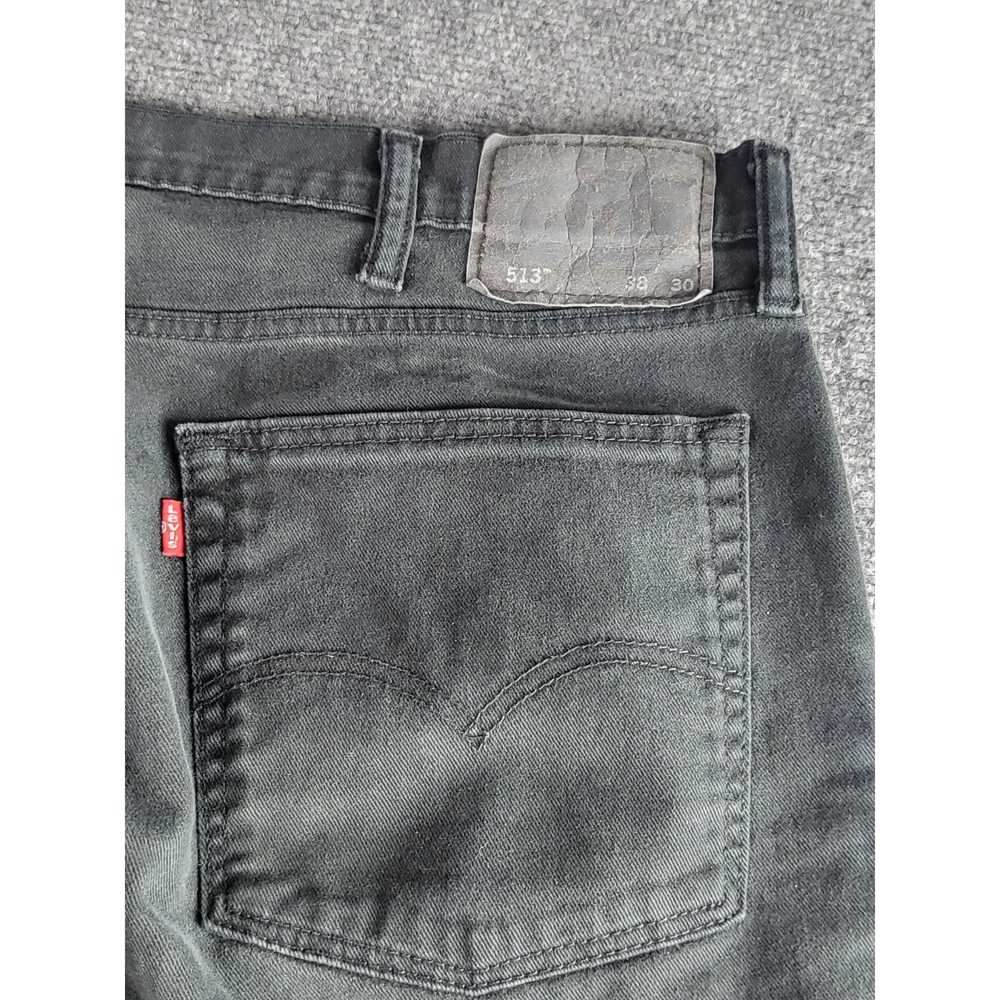 Levi's Levi's 513 Charcoal Black Jeans Men Sz 38X… - image 10