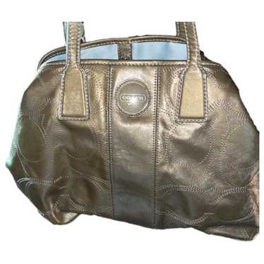 Coach Crossgrain Kitt Carry All patent leather han