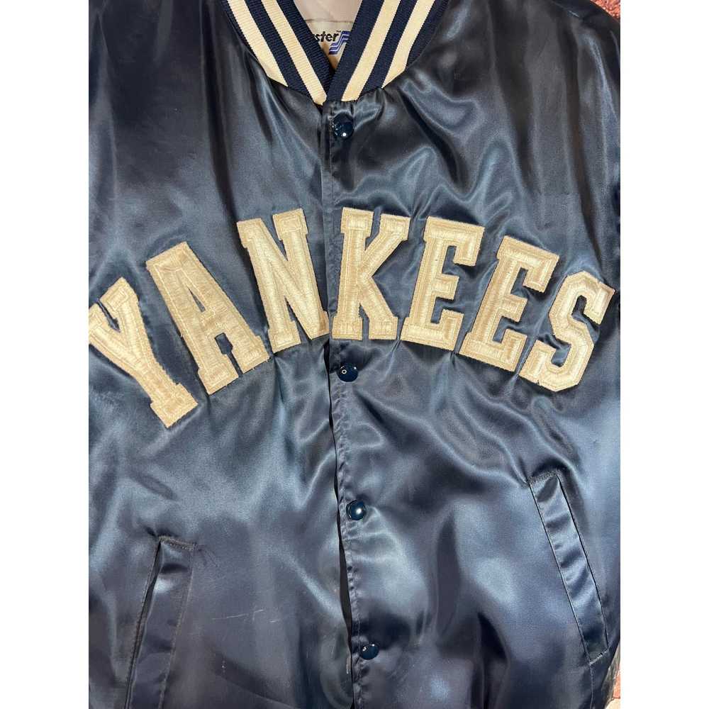 Vintage Vintage New York Yankees MLB Blue Satin B… - image 2